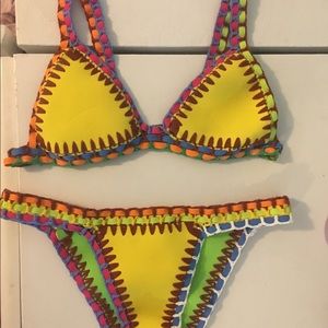Reversible tribal bikini set